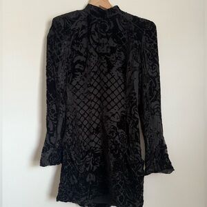 BALMAIN X H&M collection velvet dress black US size 6